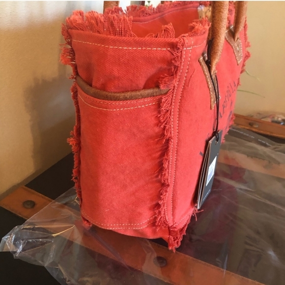 Myra Bag Carroty up cycled handbag NWT - Picture 3 of 8